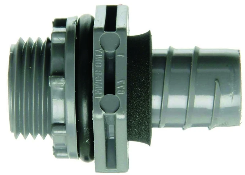 Straight Non-metallic Liquid Tight Connector, 1/2-in.