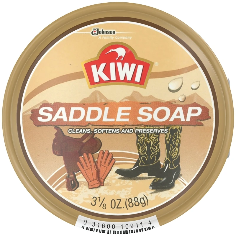 Neutral Saddle Soap For Leather Care, 3 And 1/8 Ounce Container