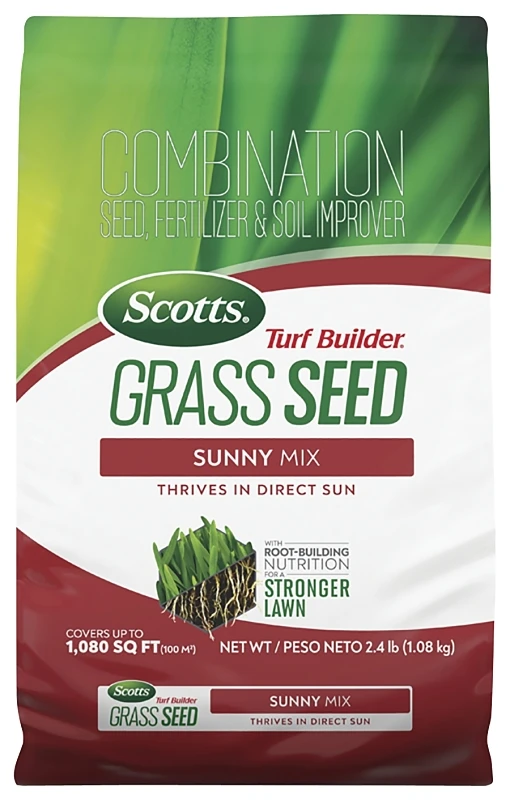 Turf Builder Grass Seed Sunny Mix 2.4 Pounds Covers 360 Square Feet