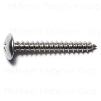 #10 X 1-1/2 Inch Stainless Steel Phillips Truss Sheet Metal Screws - 100 Count