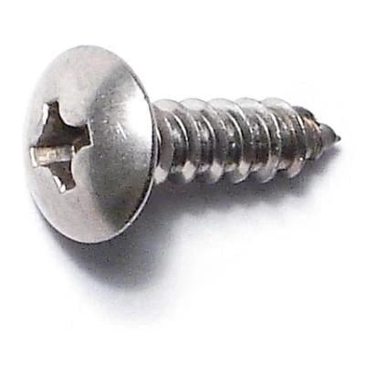 #6 X 1/2 Inch Phillips Truss Head Stainless Steel Sheet Metal Screws 18-8