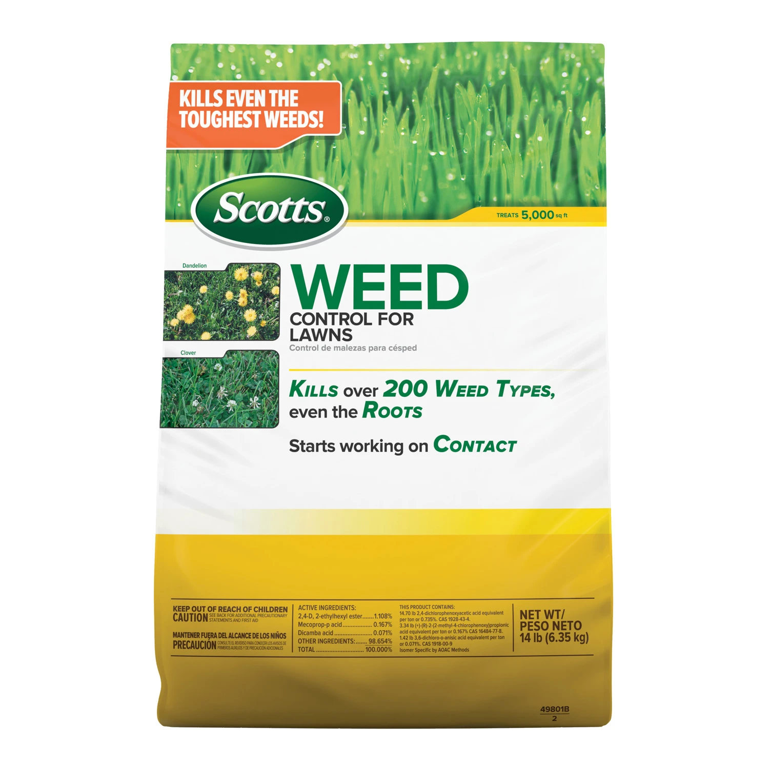 Weed Control For Lawns, 14 Pounds Granular Lawn Weed Killer