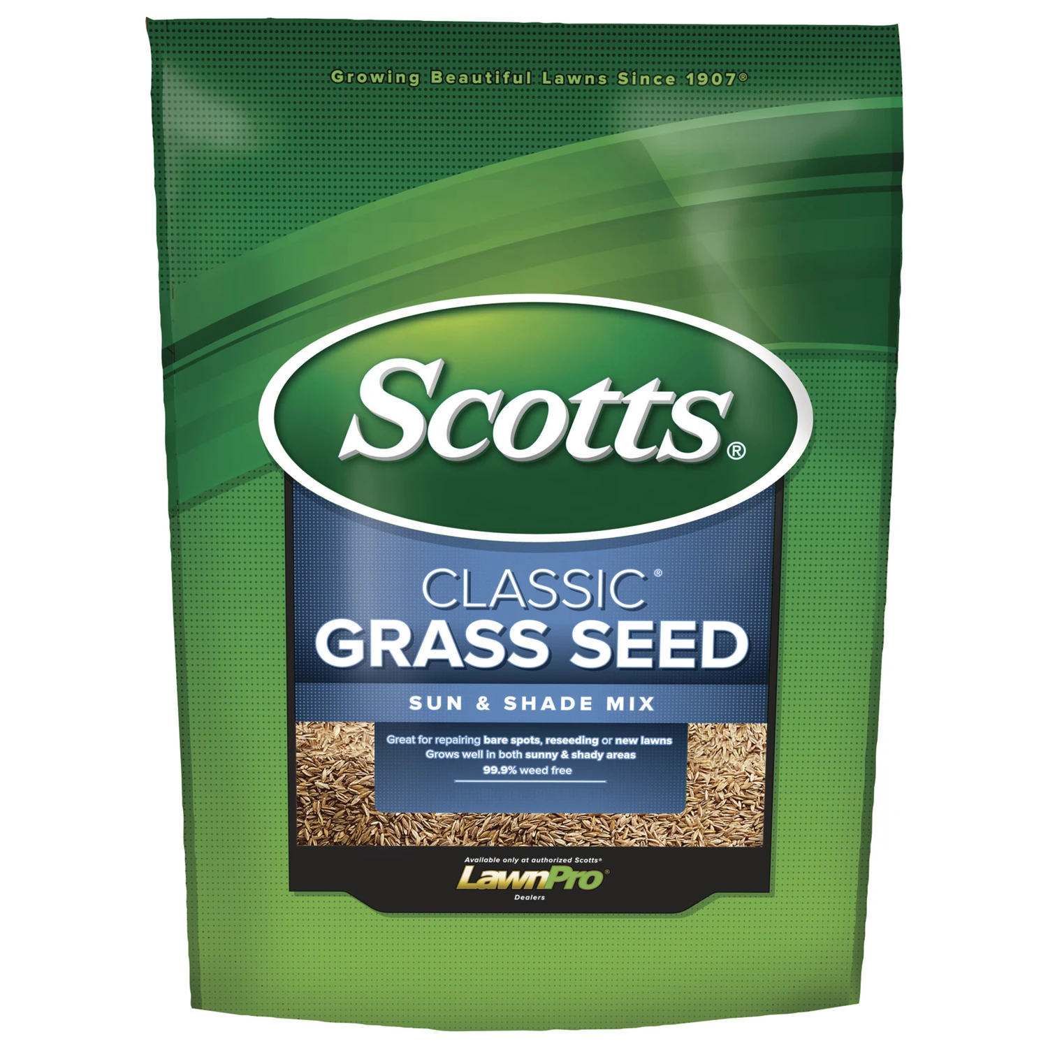 Classic Grass Seed Sun And Shade Mix, 3 Pounds, Covers 2400 Square Feet