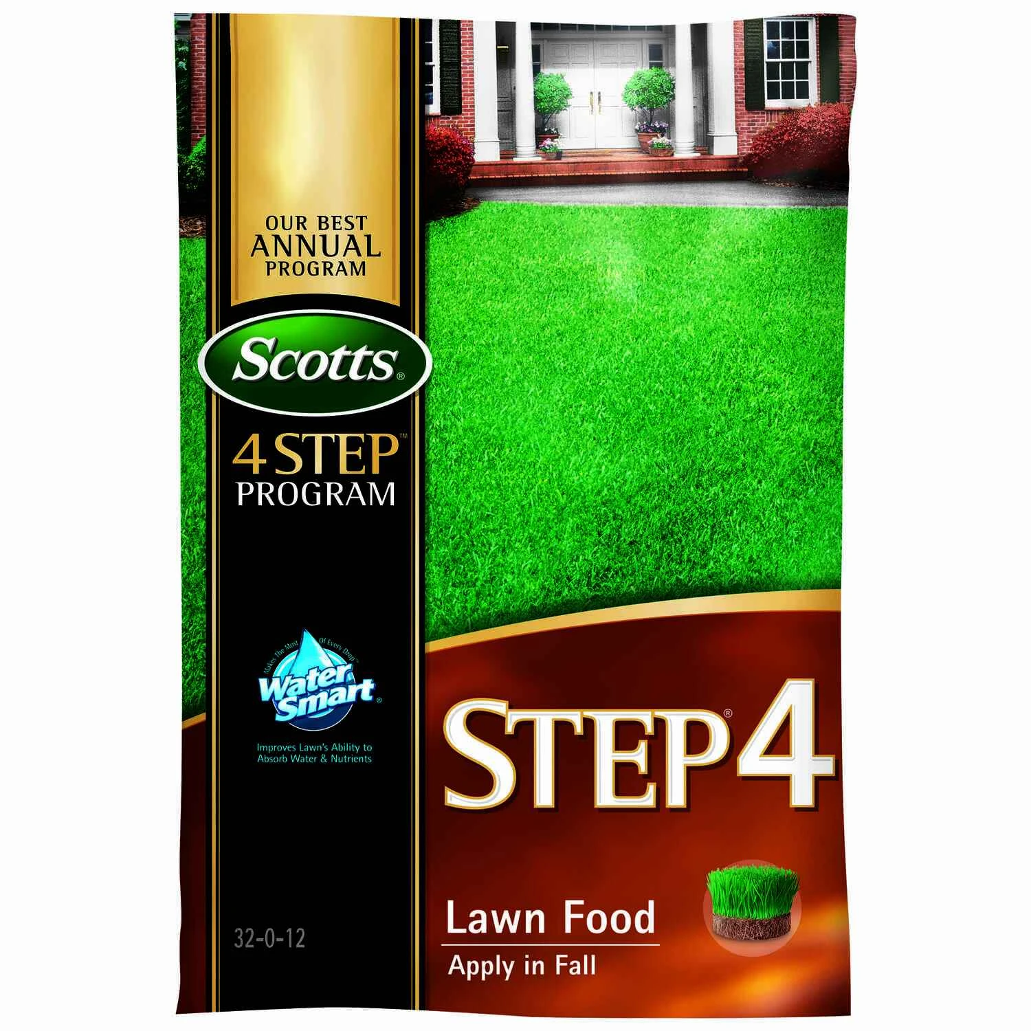 Step 4 Fall Lawn Food Fertilizer, 12.5 Pounds, Covers 5,000 Square Feet