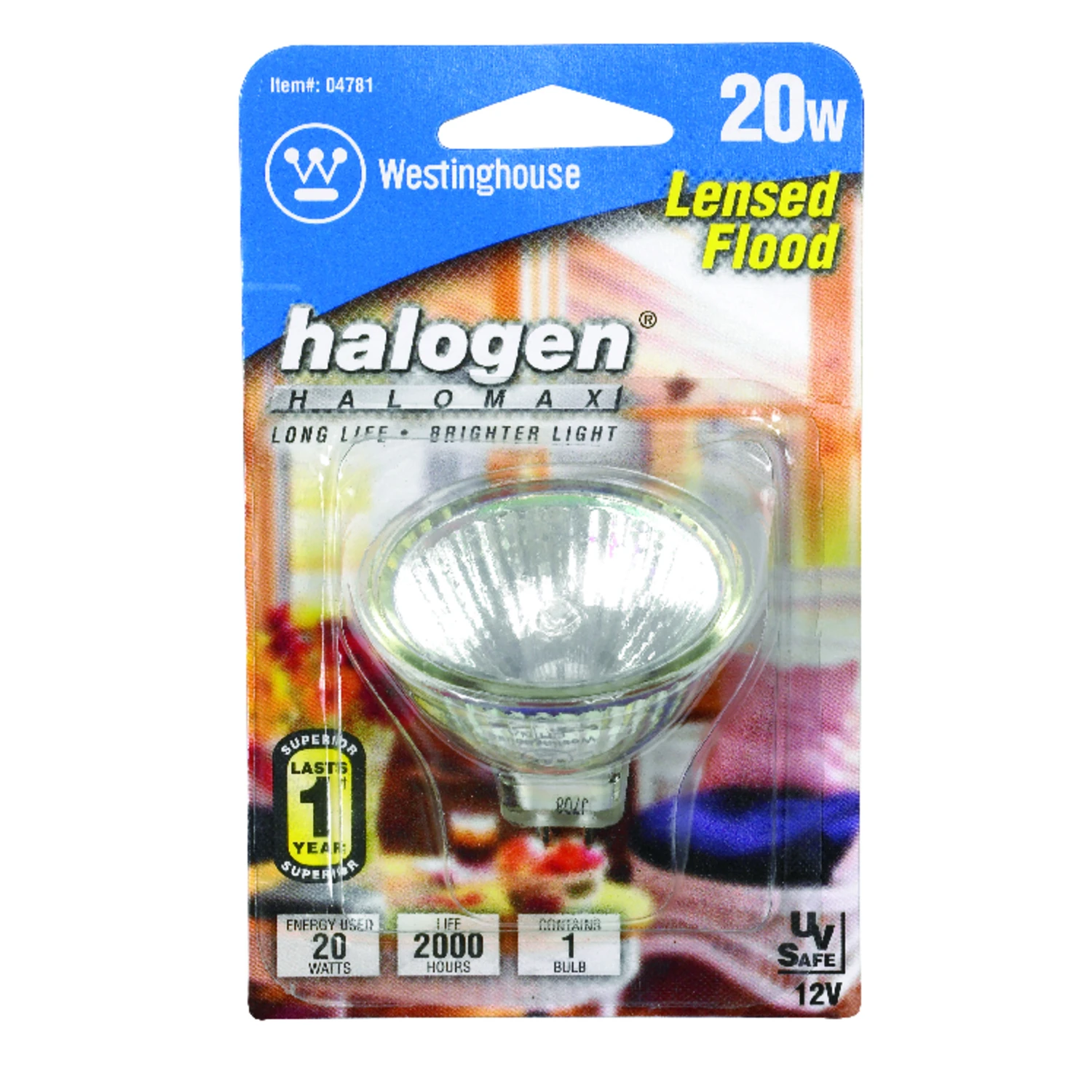 20-watt Halogen Flood Light With Glass Lens