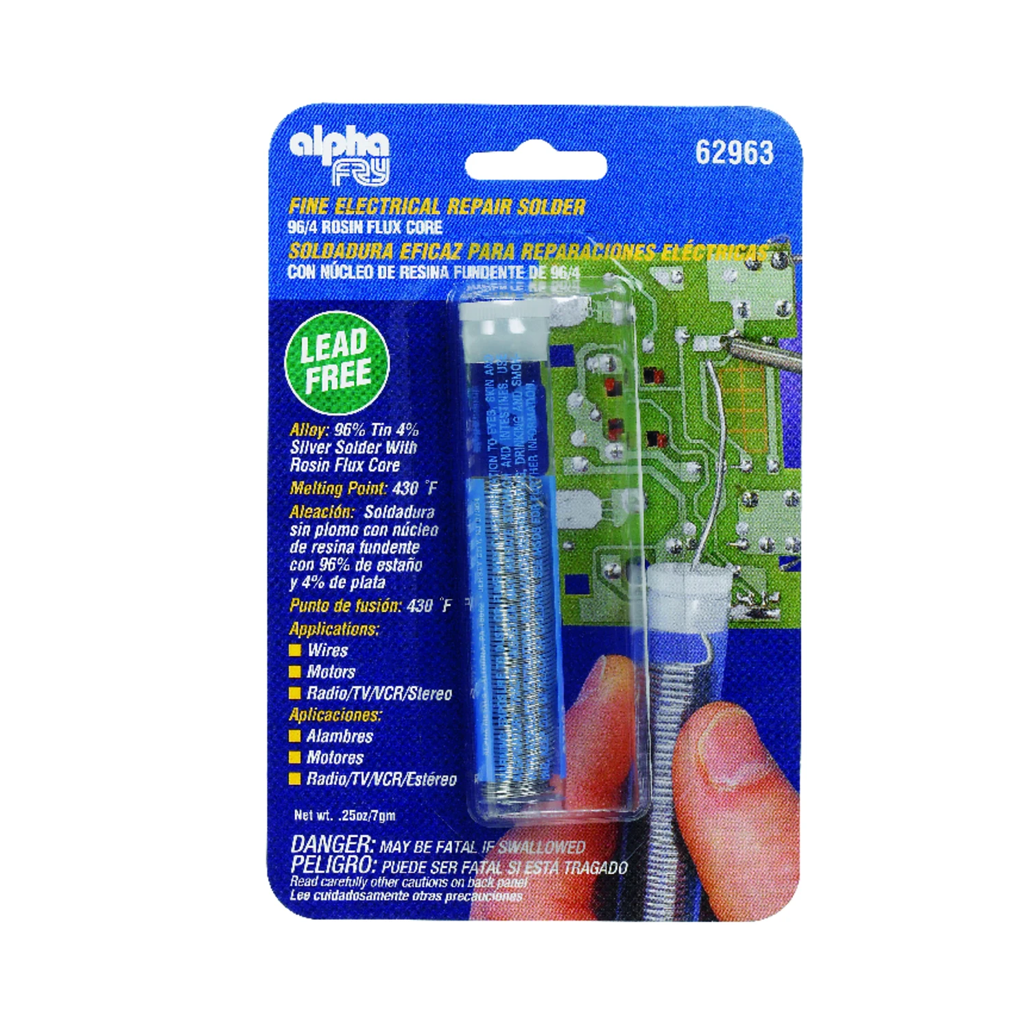 Lead-free Electrical Solder Wire, 0.25 Ounce, 0.032 Inch Diameter