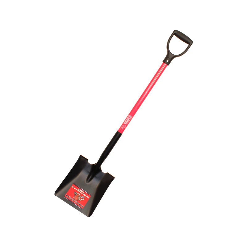 Square-point Shovel With Fiberglass D-grip Handle For Durable Digging