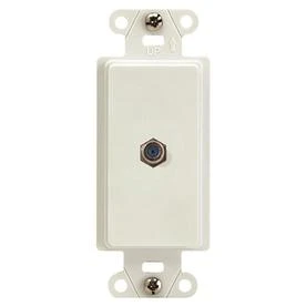 Pass And Seymour 1-port Coaxial Wall Jack In White Finish