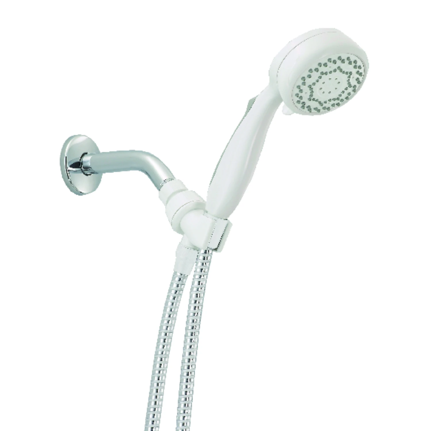 White 7-spray Handheld Shower Head With 1.75 Gallons Per Minute Flow Rate