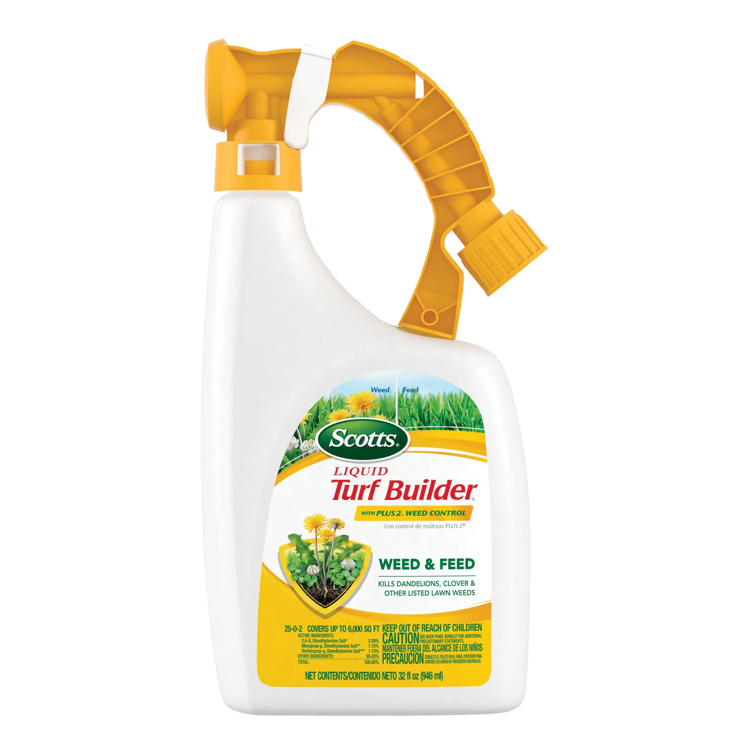 Liquid Turf Builder With Plus Two Weed Control, 32 Fluid Ounce Bottle