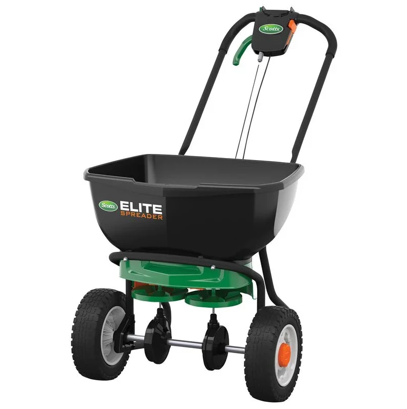 Elite Handheld Lawn And Garden Spreader For Even Fertilizer And Seed Distribution
