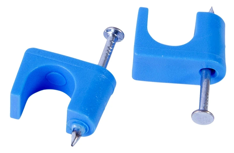 25-pk. Blue Cat 5 Single Nail Cable Staples