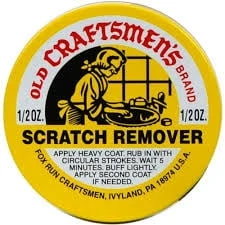 Old Craftsmens Brand Scratch Remover For Wood And Leather 0.5 Oz. Tin