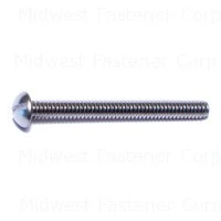 Slotted Round Machine Screws 10-24 X 2 Stainless Steel - Durable Fasteners