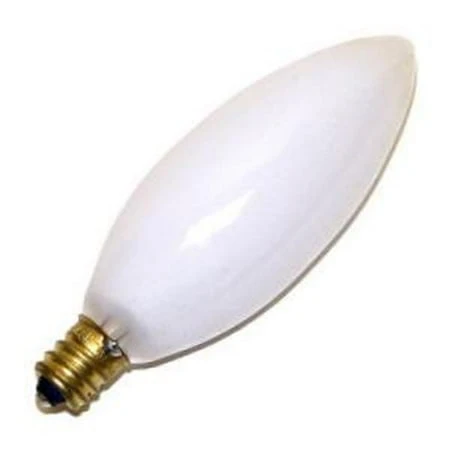 03290 60b10/w B10 Decorative Torpedo Light Bulb - 60 Watt