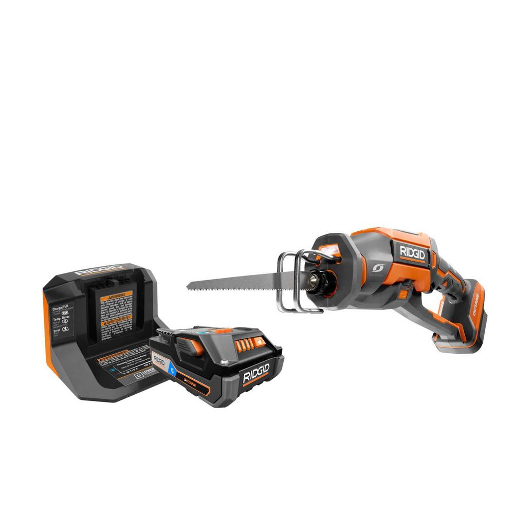 18-Volt OCTANE Cordless Brushless One-Handed Reciprocating Saw Kit with (1) OCTANE Bluetooth 3.0 Ah Battery and Charger