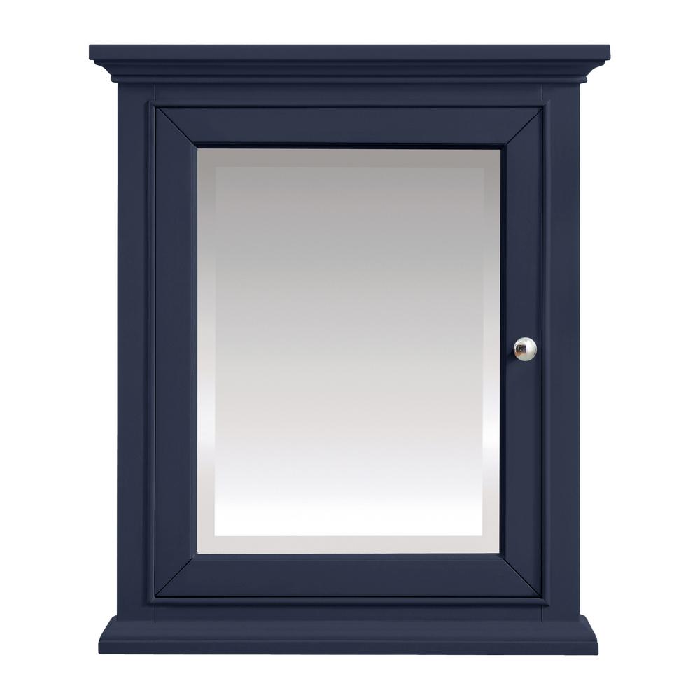 Windlowe 24 in. x 28 in. Surface-Mount Medicine Cabinet in Navy Blue
