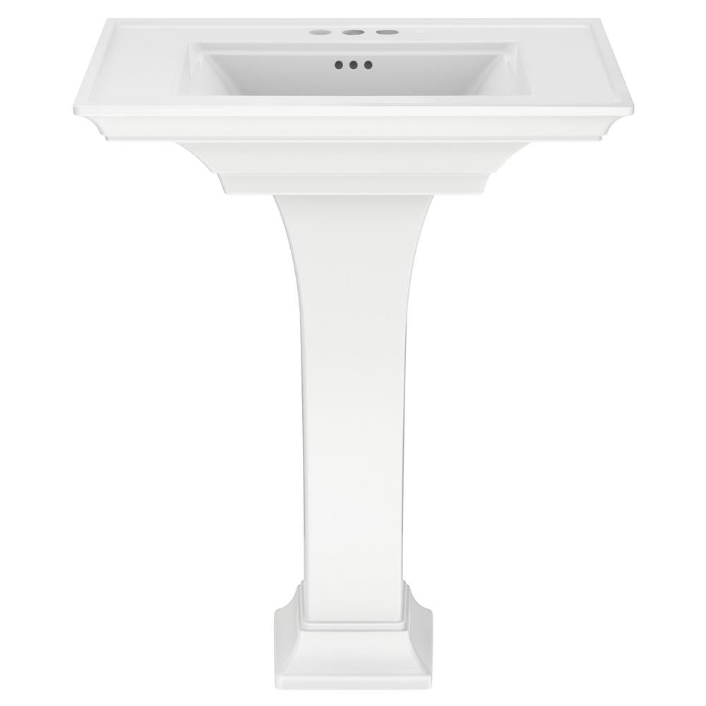American Standard Town Square S 4 in. Faucet Hole Pedestal Sink in White