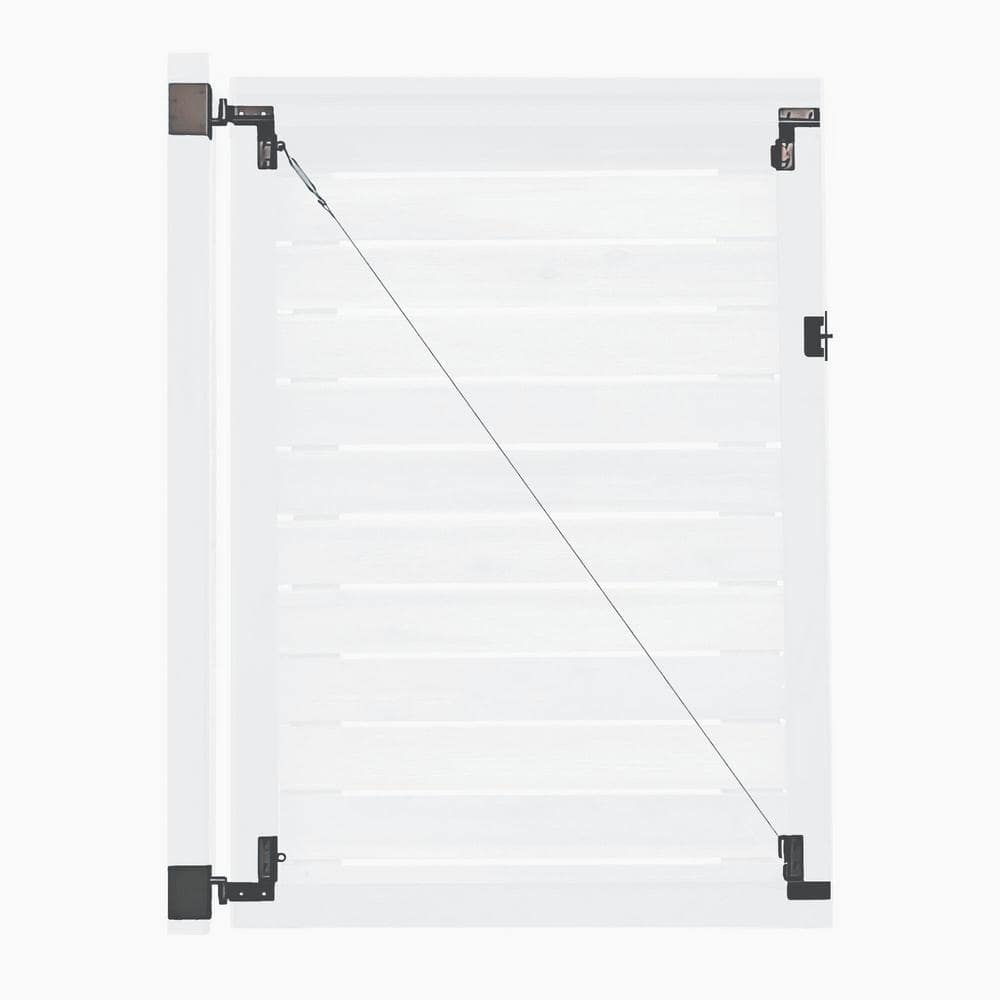 Adjust-A-Gate AAG Unlimited Fits Openings to 72 in. H / 84 in. W Frameless Black Steel Gate Kit