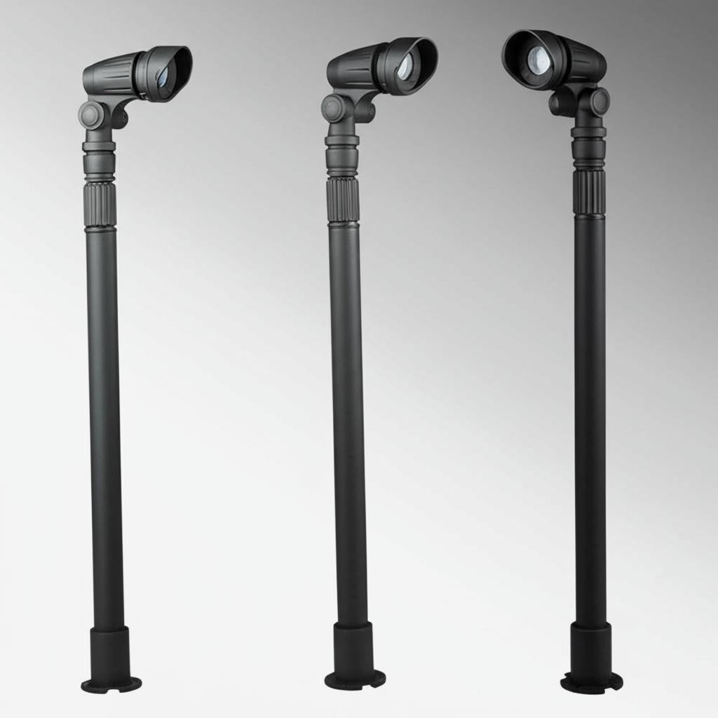 Hampton Bay Low-Voltage 10-Watt Equivalent Black Outdoor Integrated LED Landscape Telescoping Spot Light