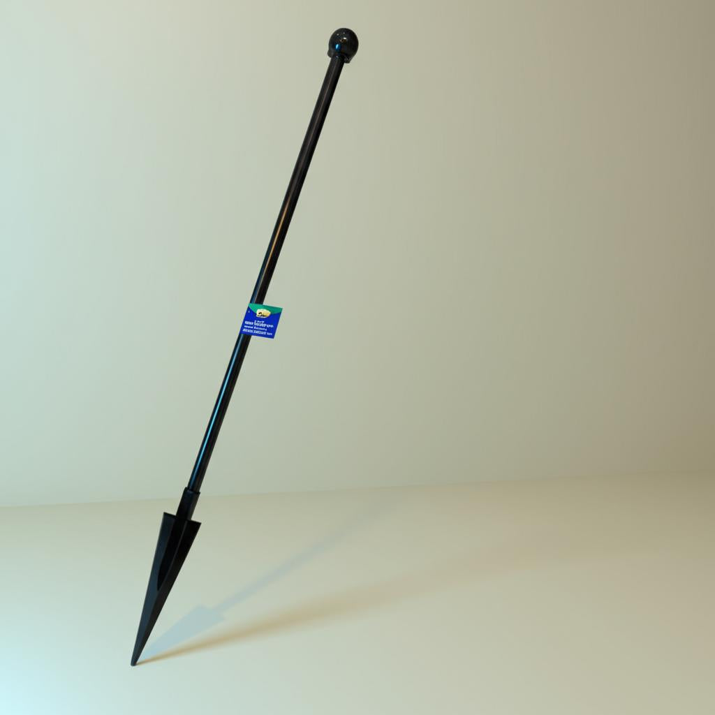 Vigoro Empire/Westbrook 3 in. x 2.3 in. W x 3.4 ft. H Black Steel Fence Post