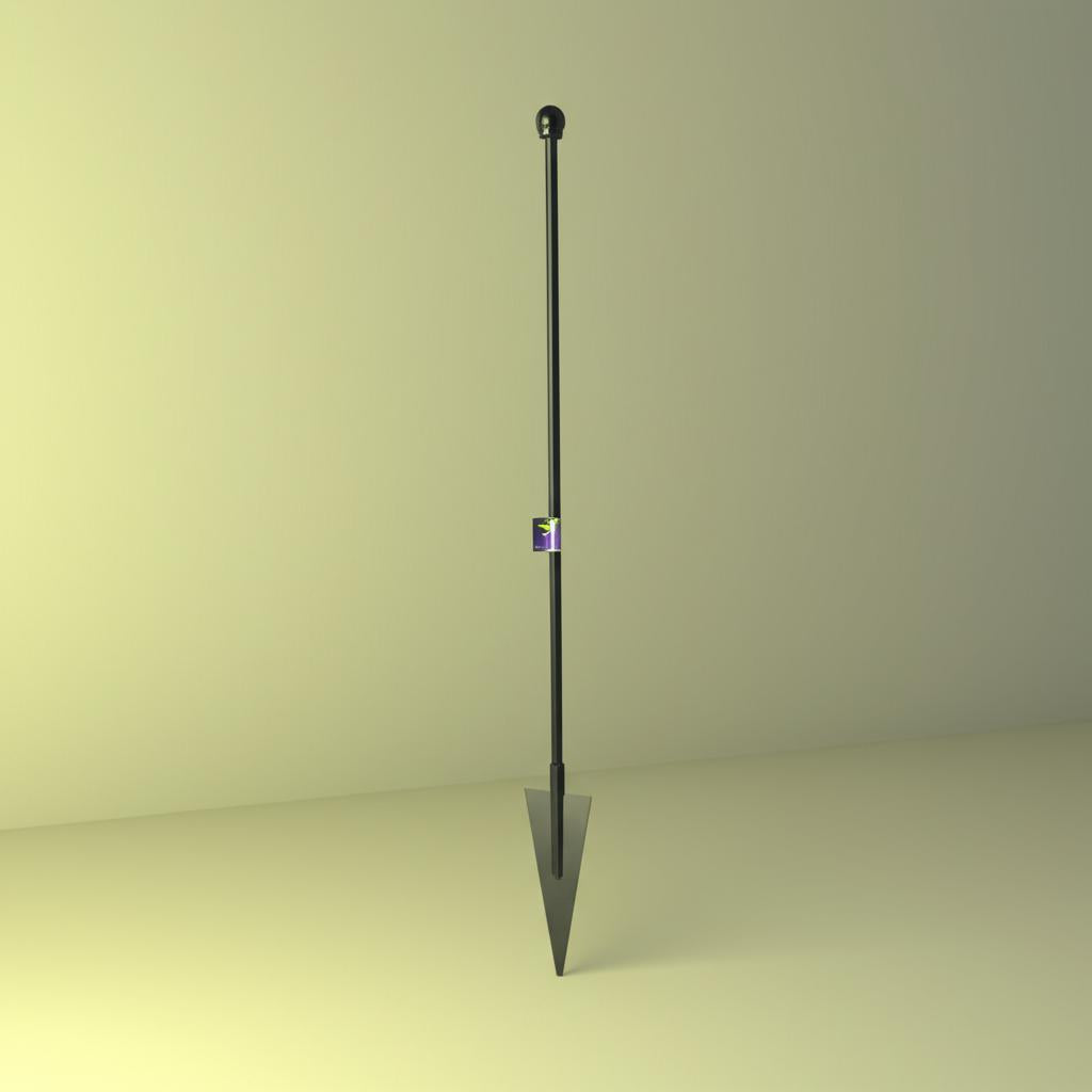 Vigoro Beaumont 53.3 in. x 3 in. x 3 in. Black Steel Fence Post and Stake