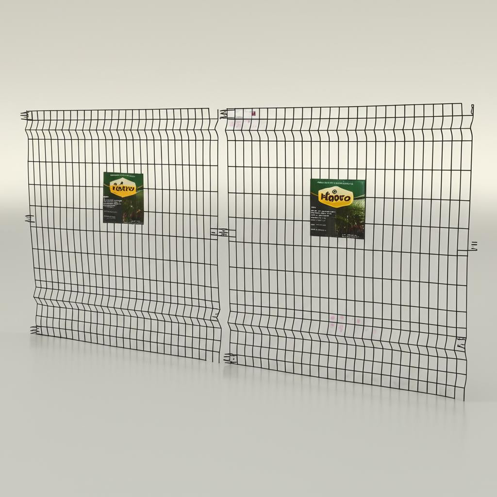 Vigoro 44.1 in. H x 36.8 in. W No Dig Black Metal Garden Fence Panel, Powder-Coated Steel