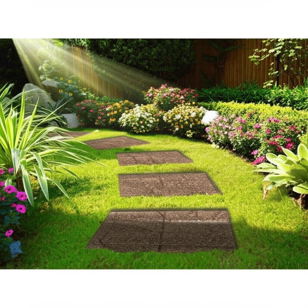 Vigoro 16 in. x 16 in. x 3/4 in. Black/Tan Blended Dual-Sided Rubber Paver (60-Pack)