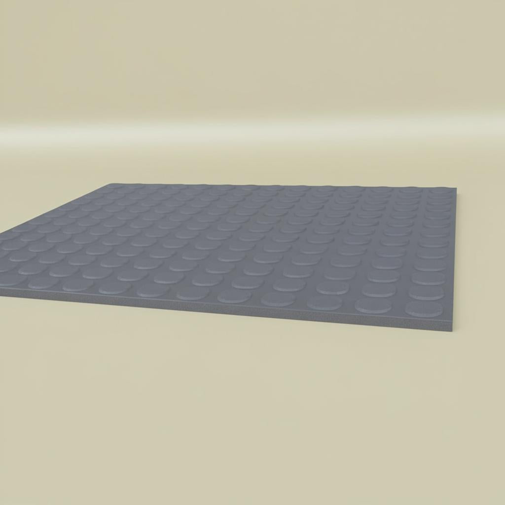 Husky Coin Grey Vinyl Flooring Rolls - Durable and Customizable