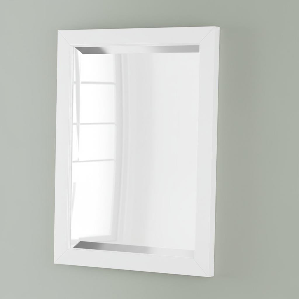 Home Decorators Collection 24" x 32" White Framed Bathroom Vanity Mirror