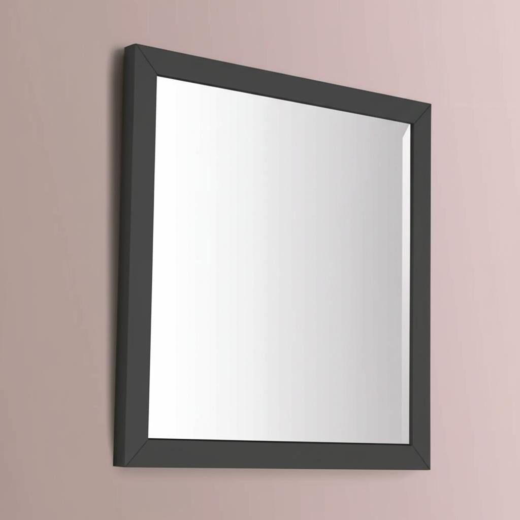 Home Decorators Collection 28 in. x 32 in. Grey Bathroom Vanity Mirror