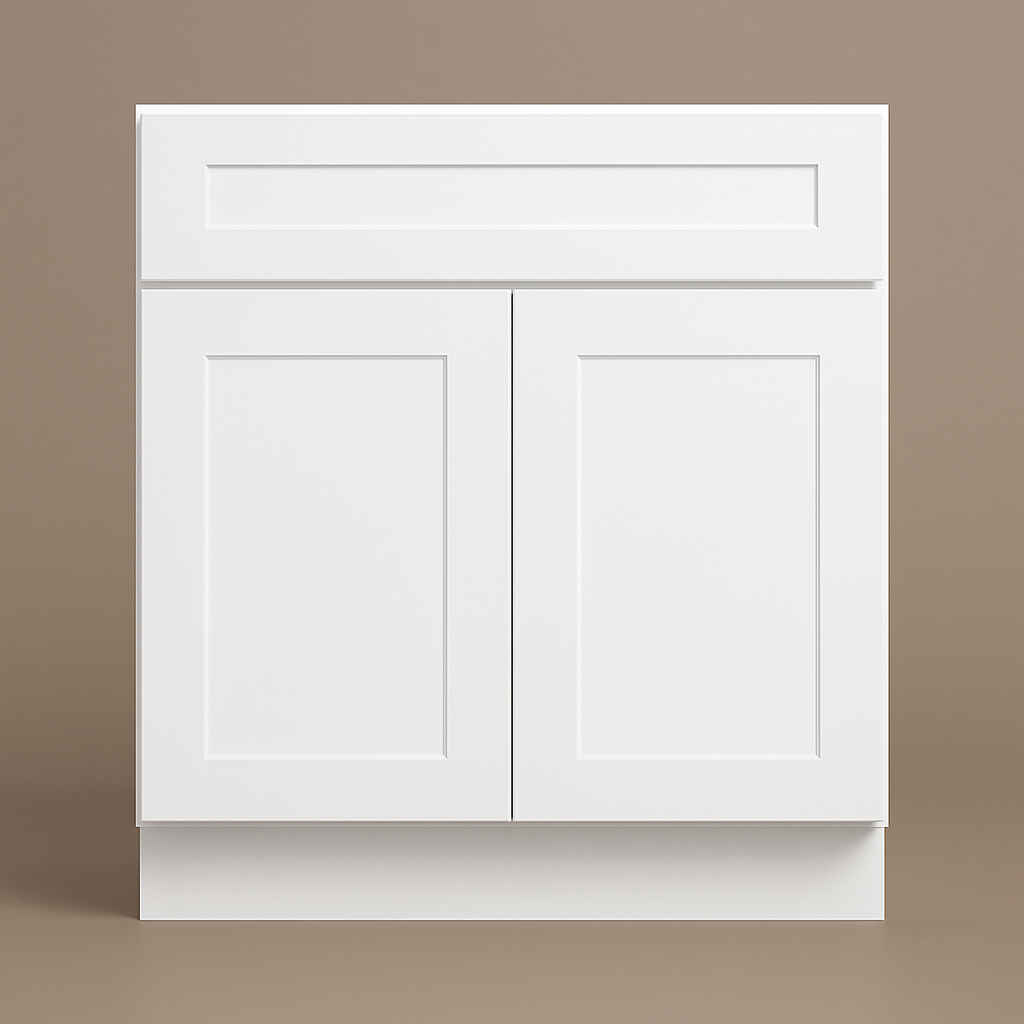 Design House Brookings Solid Wood Shaker Base Kitchen Cabinet, White