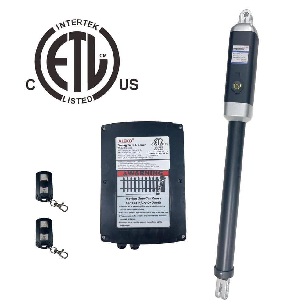 ALEKO Single Swing Gate Operator-GG450/AS450 AC/DC-ETL Listed-Basic Kit