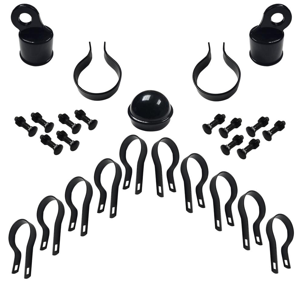 allFENZ 2-3/8" CORNER POST KIT - Black