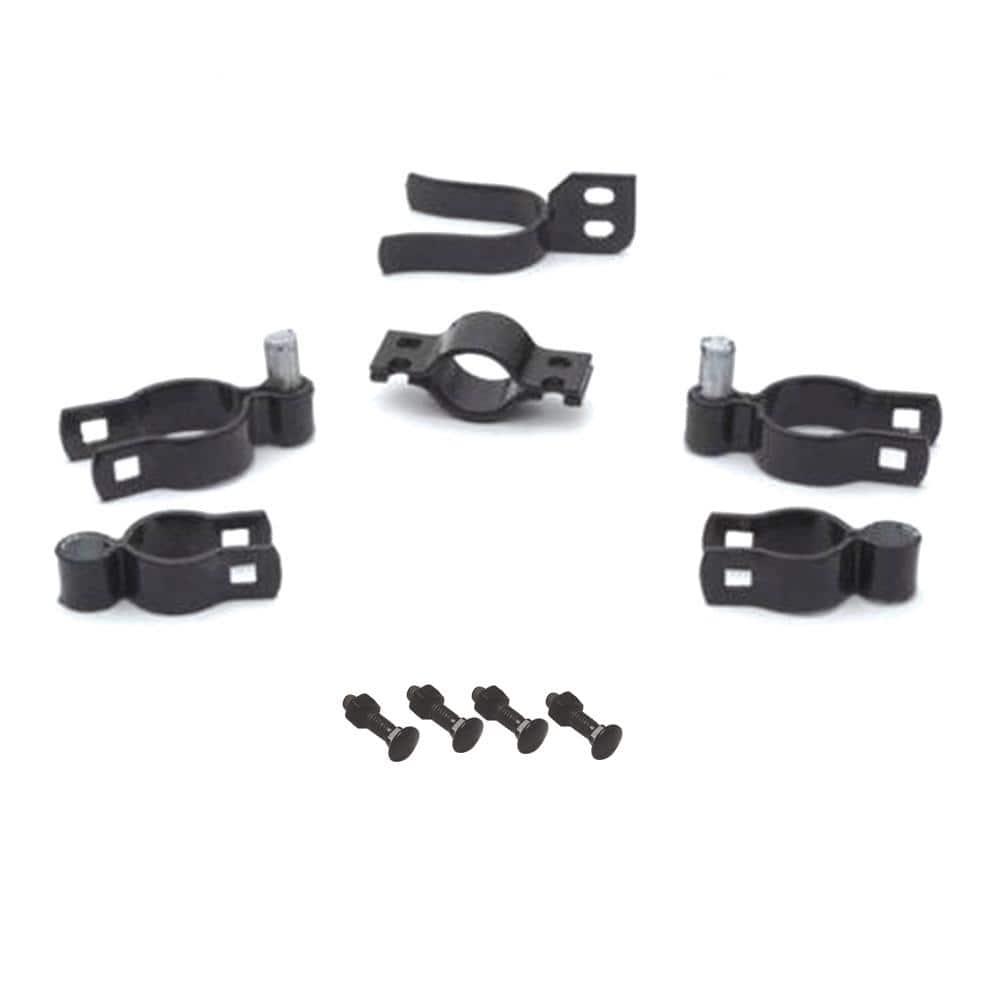 allFENZ 2-3/8 in. Black Walk Gate Kit