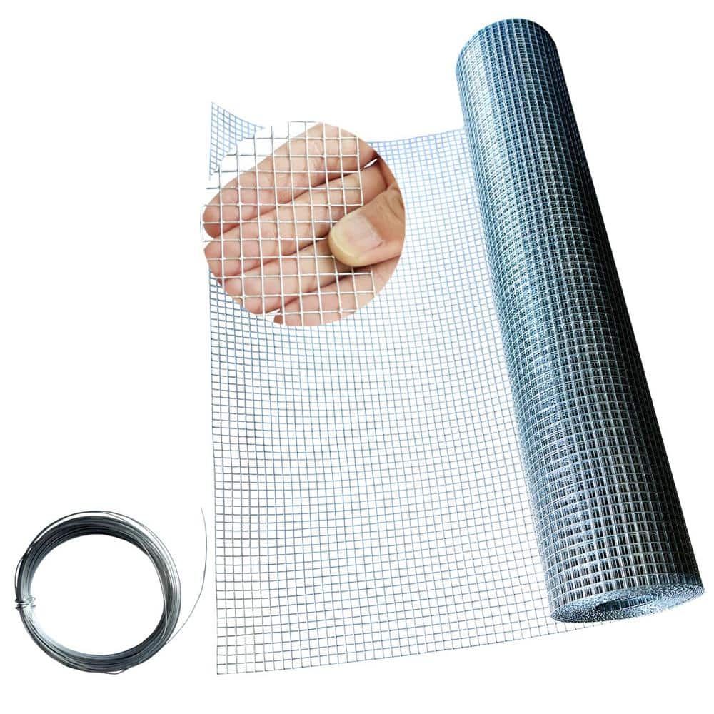 Angel Sar 1/4 in. x 1.66 ft. x 20 ft. Hardware Cloth, 23 Gauge Hot-dip Galvanized After Welding, Chicken Wire Fence Garden Fencing