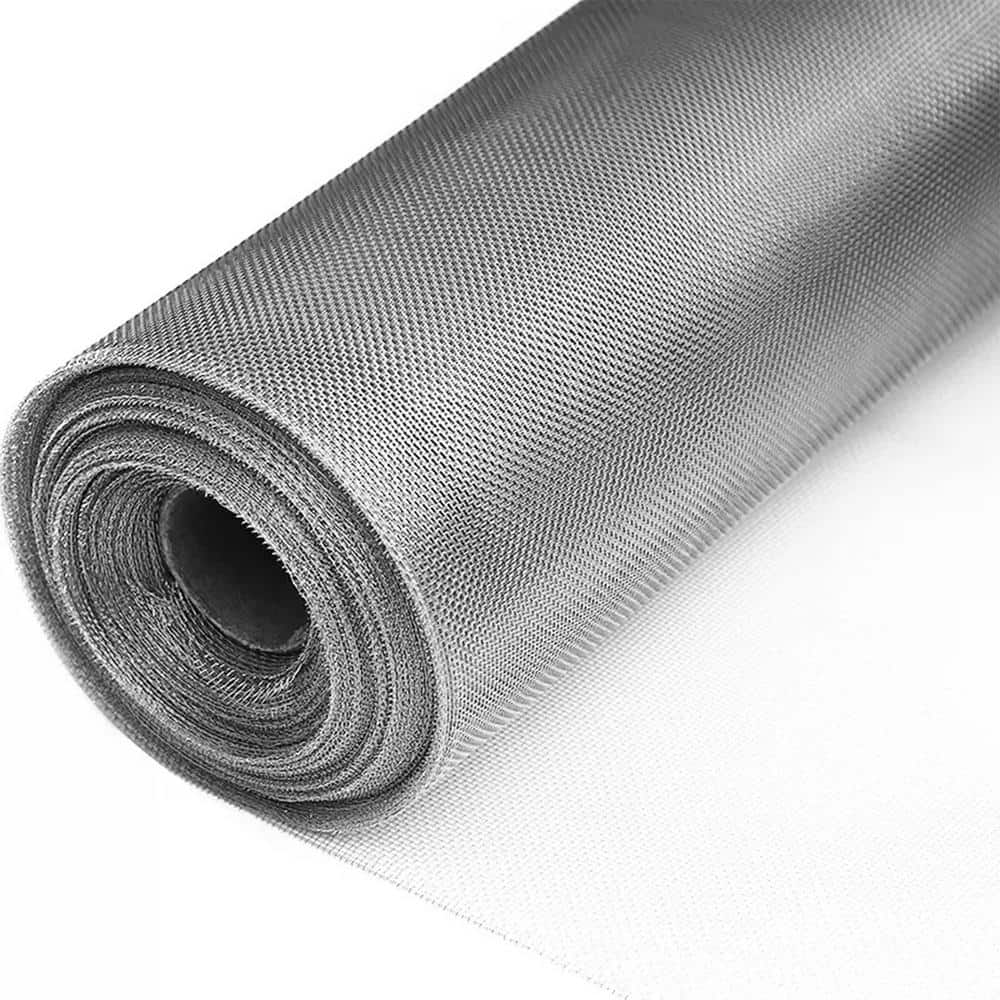 Angel Sar 47 in. x 10 ft. 304 Stainless Steel Woven Wire Mesh, Window Screen Mesh for Screen Replacement Attic Air Vent Cover