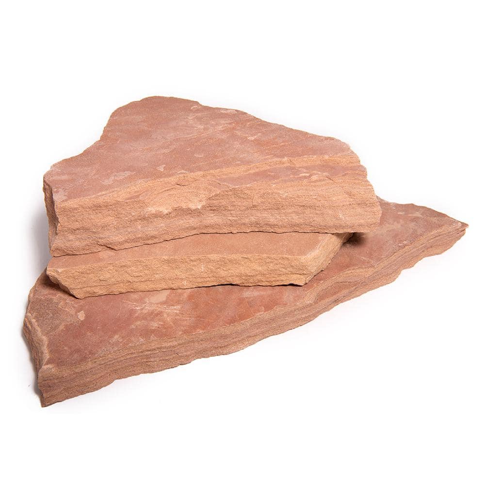 Southwest Boulder & Stone 12 in. x 12 in. x 2 in. 30 sq. ft. Arizona Rosa Natural Flagstone for Landscape Gardens and Pathways
