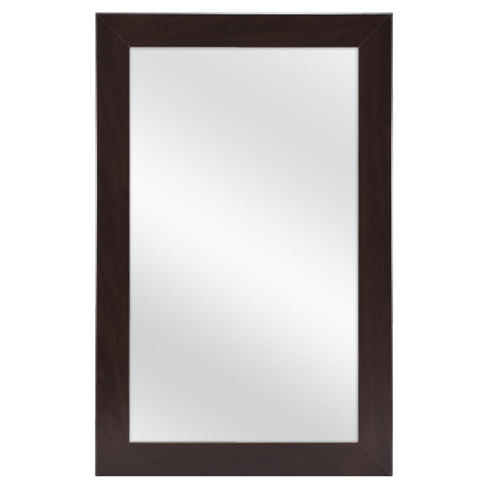 15-1/4 in. W x 26 in. H Framed Surface-Mount Bathroom Medicine Cabinet in Java