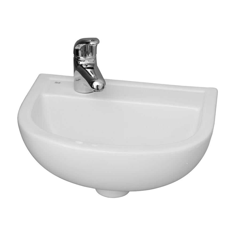 Barclay Products Compact 15 in. Wall-Mounted Bathroom Sink in White