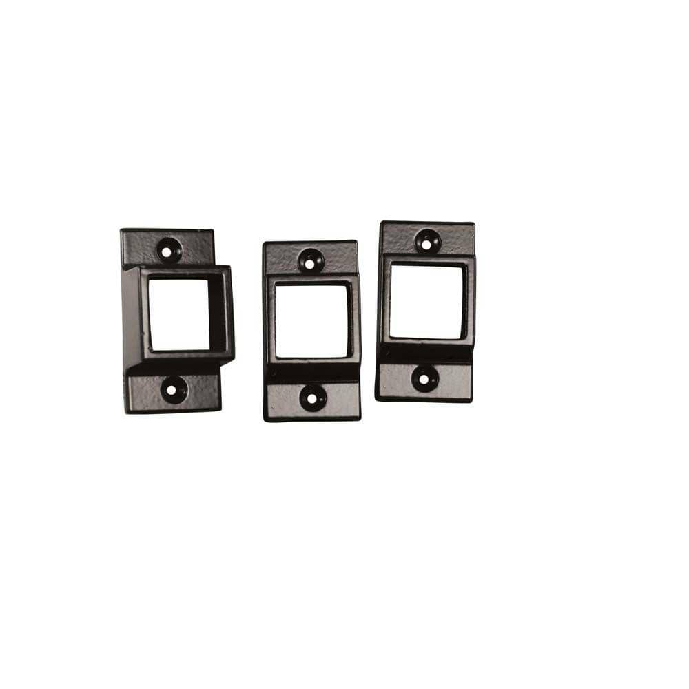 Barrette Outdoor Living 5/8 in. x 2 in. x 2 in. Standard Pewter Aluminum Wall Mount Fence Bracket Kit (3-Pack)