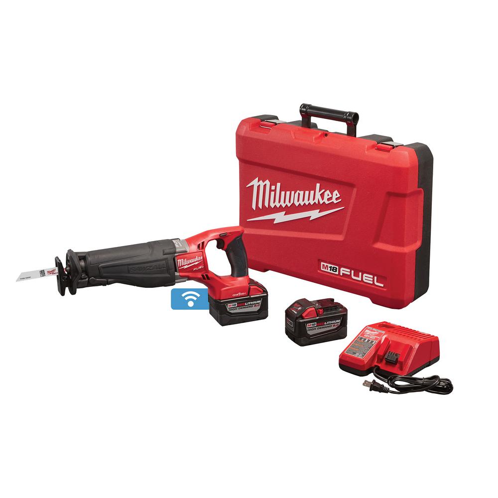 M18 FUEL ONE-KEY 18-Volt Lithium-Ion Brushless Cordless SAWZALL Reciprocating Saw Kit with Two 9.0Ah Batteries
