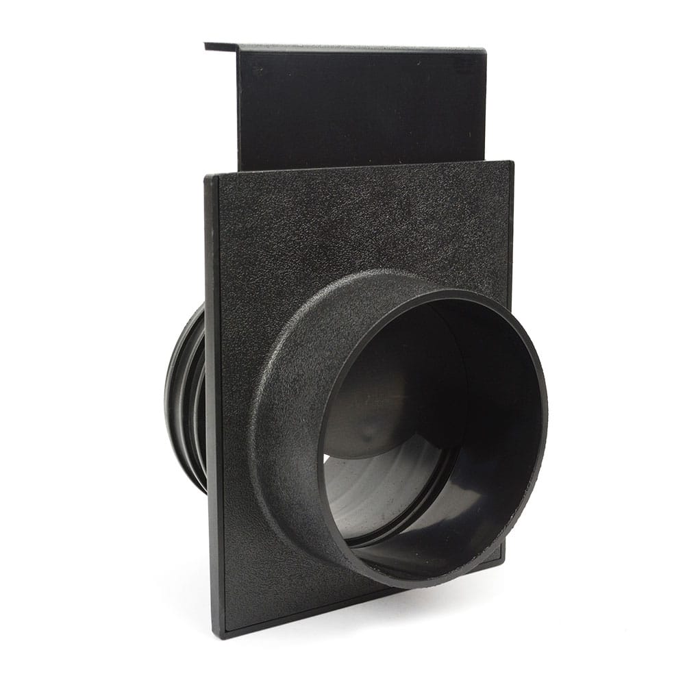 4-Inch ABS Plastic Blast Gate with One Threaded End & One Quick Disconnect End for Dust Collection Systems