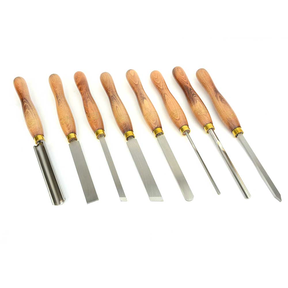 8 Pc Woodturning Tool Set – Wooden Box