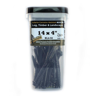 Big Timber BL #14 Black Log Timber Lag Screws