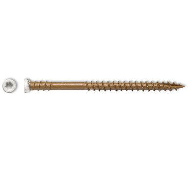 Big Timber FSRT Series White Finish Wood Screw with reverse threads