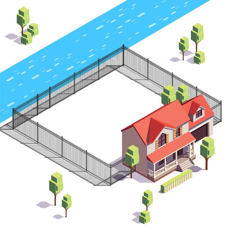 Fencer Wire 4 ft. x 8 ft. Heavy-Duty Steel Spaced Bar Pointed Pinnacle Flat Metal Fence Panel (Set of 76 ft.)