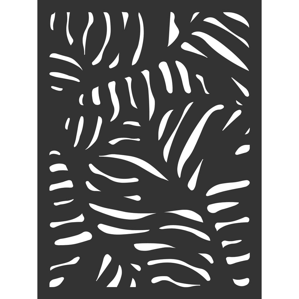 OUTDECO 4 ft. x 3 ft. Black Paradise Hardwood Composite Decorative Wall Decor and Privacy Panel