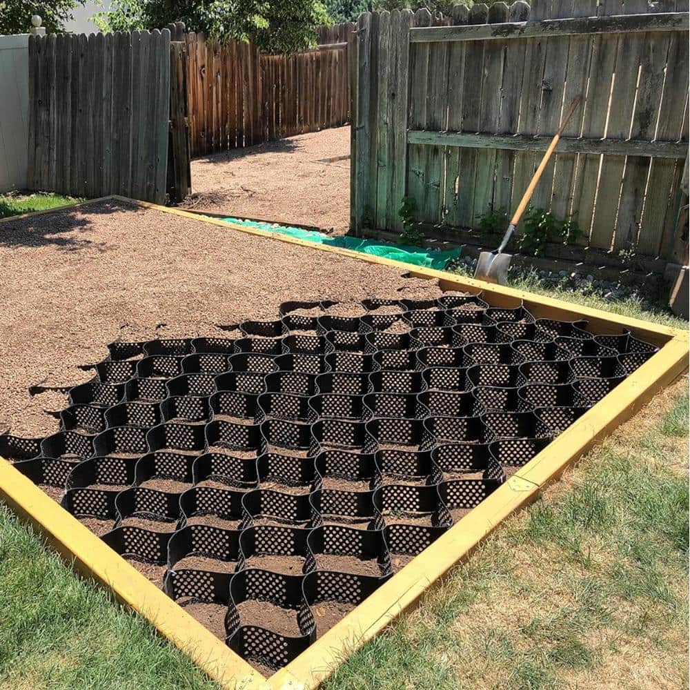 Wellco 10 ft. x 16.5 ft. x 4 in. L Series Plastic Ground Geo Grid Driveway Ground Pavers Geocell