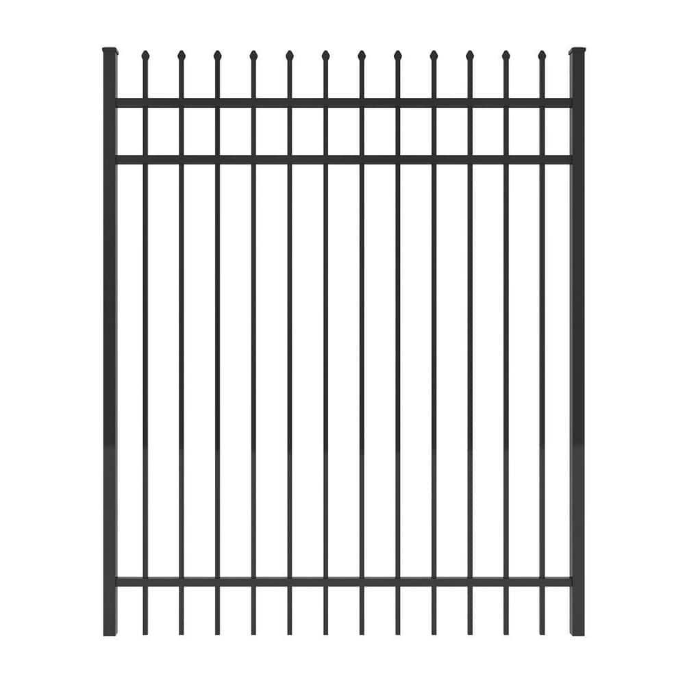 FORGERIGHT Osprey 5 ft. W x 6 ft. H Black Aluminum Fence Gate